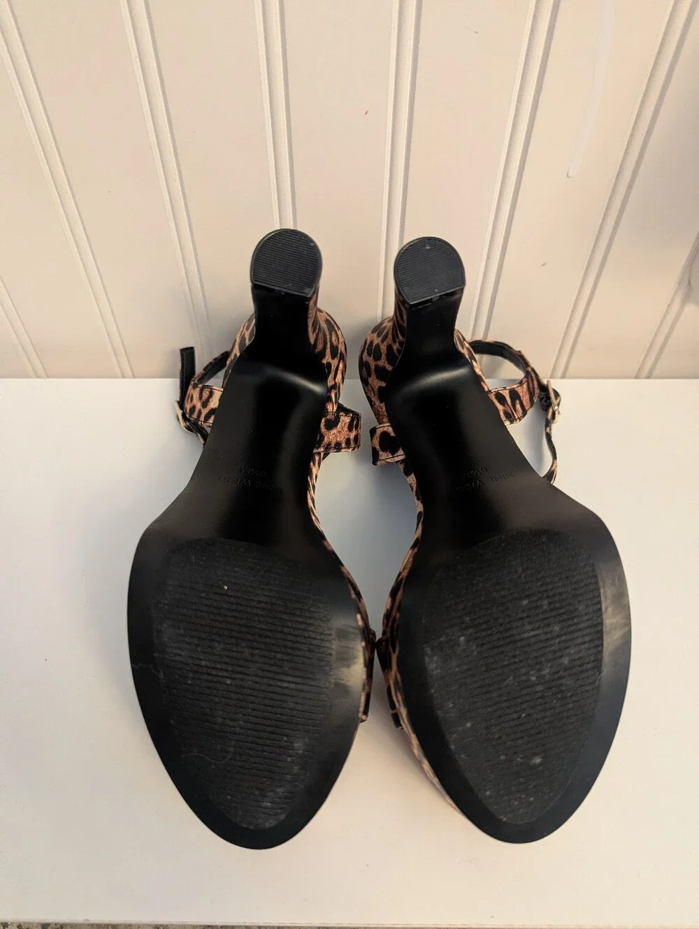 NIB Nine West Solas Platform Heel Sandals | Leopard Print| Size 6.5